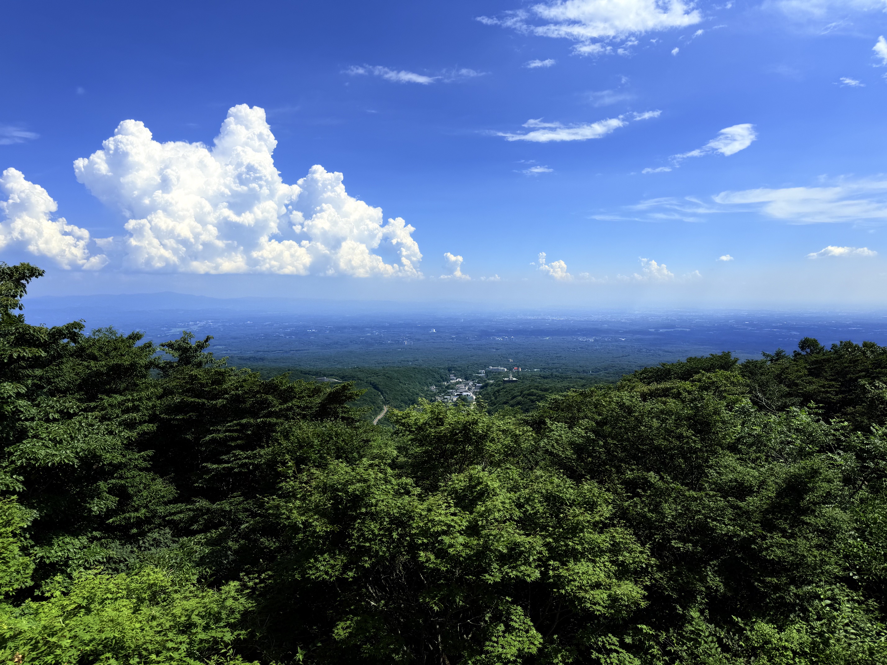 那須の山から見下ろすパノラマ